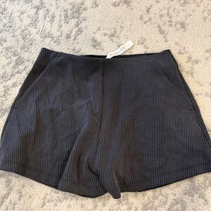 lululemon athletica Black Pinstripe Women Shorts